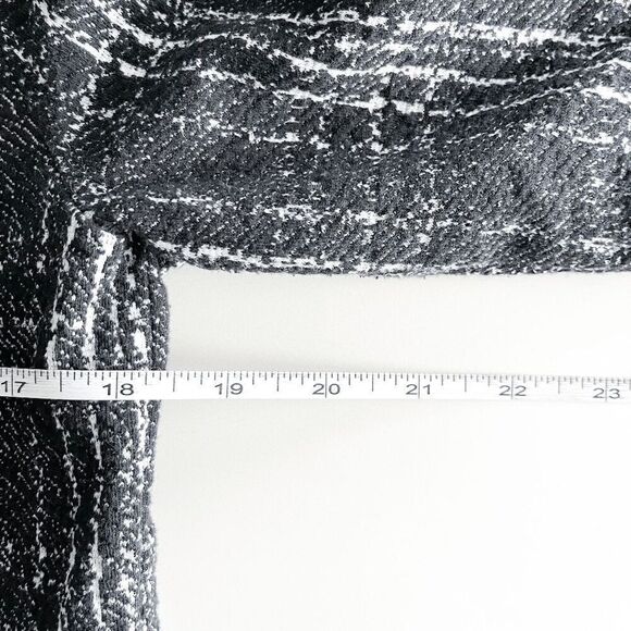 Banana Republic Womens Plaid Shift Dress Bell Sleeves Black White 6 - Picture 4 of 6